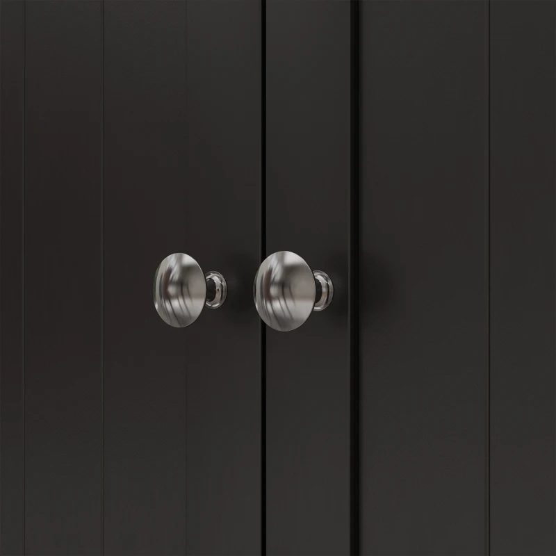 HOMCOM 41" Storage Cabinet, 2-Door Kitchen Pantry Cabinet with 5-tier Shelving, 12 Spice Racks and Adjustable Shelves, Black