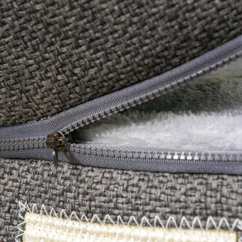 PawHut 2-Story Cat Condo Barrel Tree with Top Perch, 2 Hideaways, Scratching Board, Removable Cushions, Toy Balls, Dark Grey