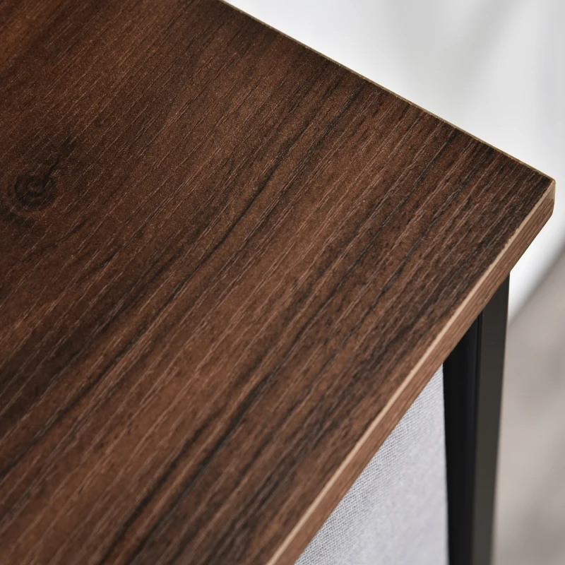 HOMCOM Dresser for Bedroom with 8 Drawers, 3-Tier Fabric Chest of Drawers, Tall Dresser Storage Tower with Steel Frame and Wooden Top for Closets, Nursery Room, Grey