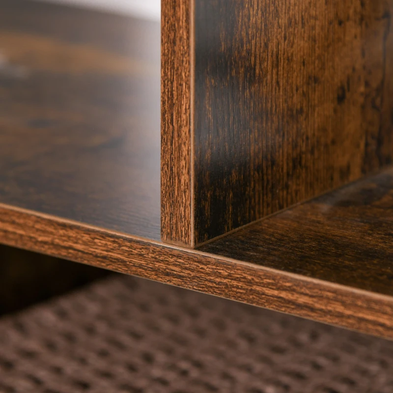 HOMCOM Industrial Bookshelf, Bookcase with 4-Tier Display Shelf for Living Room Office