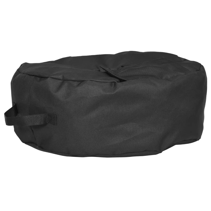 Outsunny 19" Round Patio Umbrella Base Weight Sand Bag Weather Resistant Garden Parasol Weight Base Stand Holder Weights  w/ Scoop Up 88lbs Black