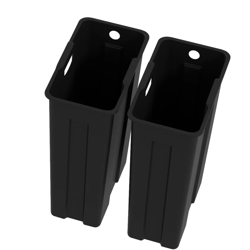 HOMCOM Dual Garbage Bin, Soft-Close Trash Can with Foot Pedal, 2 x 20 Liter Garbage Can with Removable Inner Buckets, Silver