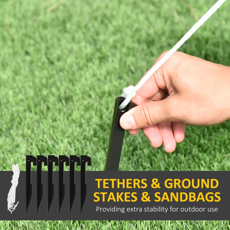 HOMCOM 6ft Christmas Inflatables Outdoor Decorationss Decorations Santa Claus with Candy Cane, Blow-Up LED Yard Christmas Decor