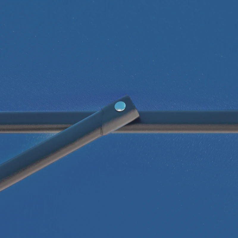 Outsunny 11FT Offset Hanging Patio Umbrella Cantilever Umbrella with Easy Tilt Adjustment, Cross Base and 8 Ribs for Backyard, Poolside, Lawn and Garden, Blue