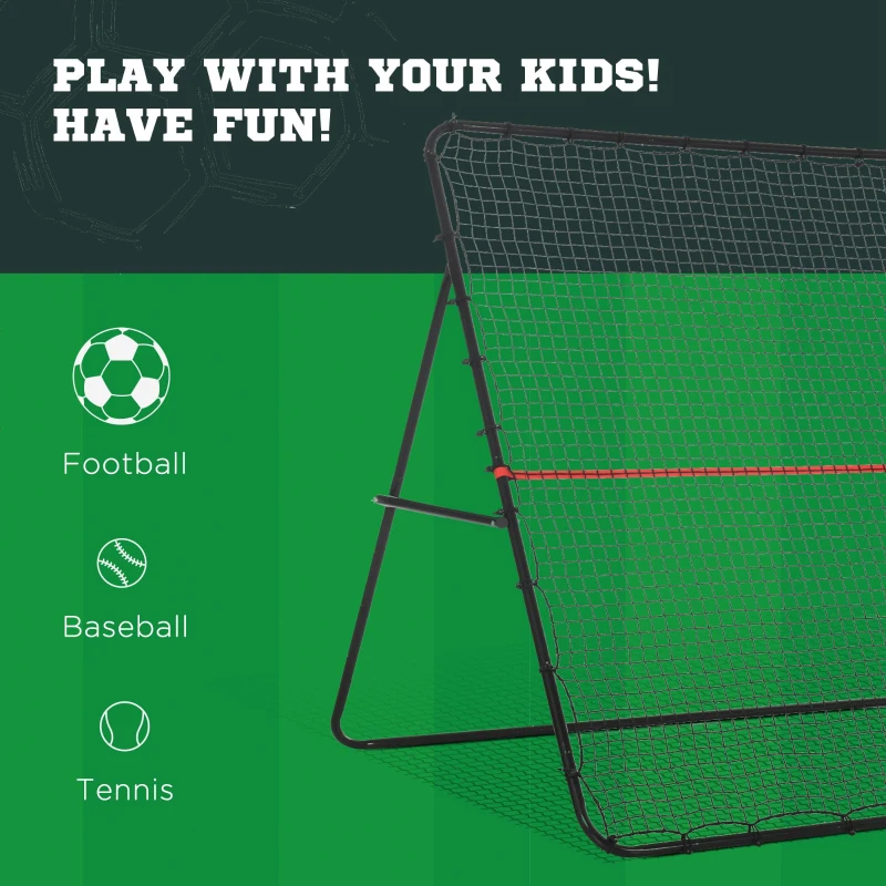Soozier Soccer Rebounder Net, Adjustable and Foldable Multi-Sport Training Bounce Back Net, Target Goal for Soccer Practice and Training, 8.5' x 6.5'