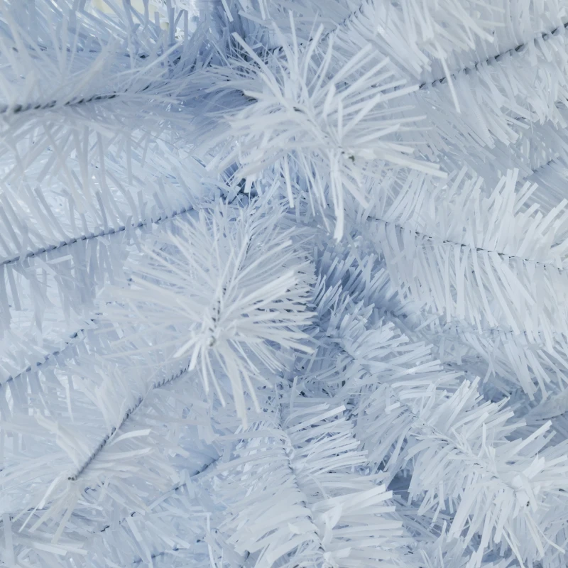 HOMCOM 5ft White Christmas Tree Artificial Christmas Tree with 536 Branch Tips and Metal Stand