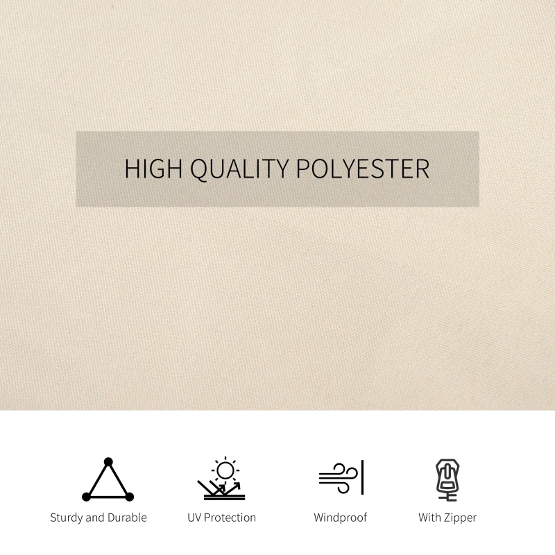 Outsunny 10' x 10' Universal Gazebo Sidewall Set with 4 Panels, Hooks/C-Rings Included for Pergolas & Cabanas, Beige