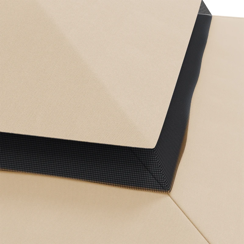 Outsunny 13' x 10' Gazebo Replacement Canopy, Gazebo Top Cover with Double Vented Roof for Garden Patio(TOP ONLY), Cream