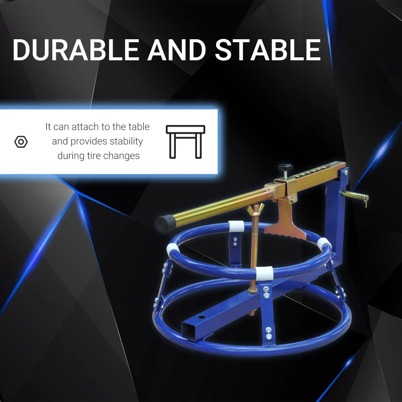 HOMCOM Motorcycle Tire Changer Stand with Adjustable Bead Breaker, Fit for 16-22in Tyres