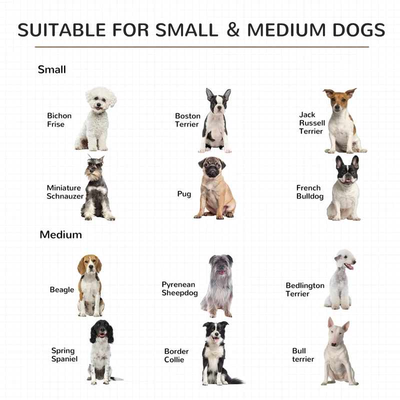 PawHut Dog Crate, Furniture Style Pet Cage Kennel, End Table, Decorative Dog House, with Soft Cushion, Wooden Top, Door, for Small & Medium Dogs, Indoor Use, Grey