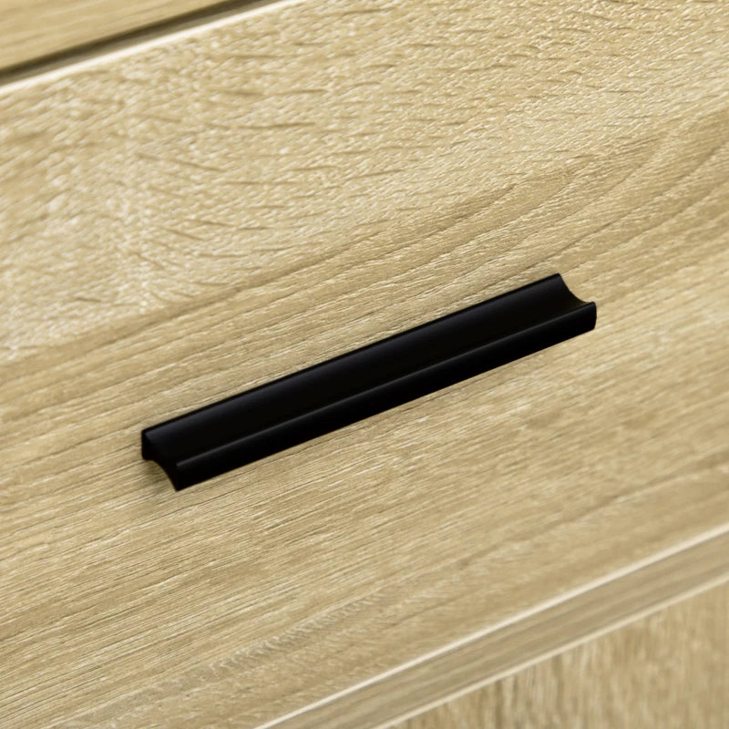 HOMCOM Buffet Table Sideboard and Buffet with 2 Drawers 2 Door Cupboards 2 Open Shelves for Living Room Light Grey