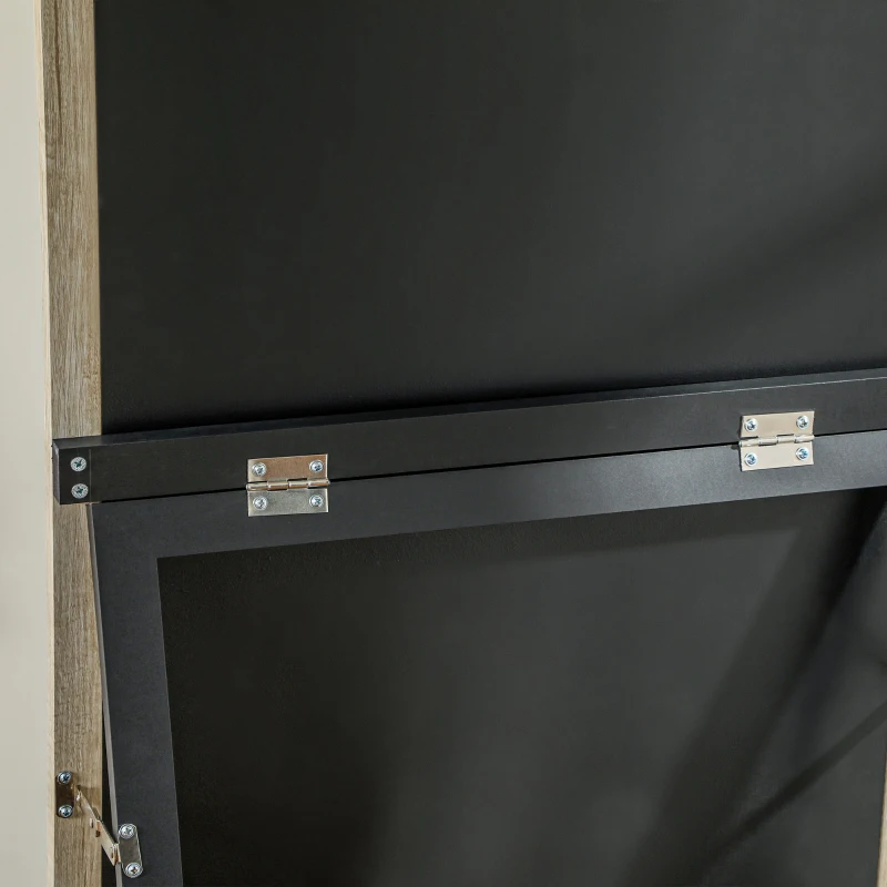 HOMCOM Floor Standing Mirror, Full Length Mirror, Free Standing, Leaning or Wall Mirror with Frame for Bedroom, Dark Wood Grain