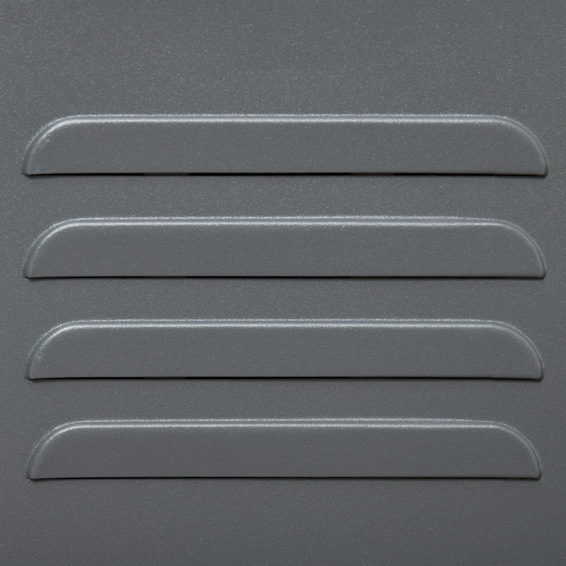 HOMCOM Industrial End Table, Living Room Side Table with Locker-Style Door and Adjustable Shelf, Grey