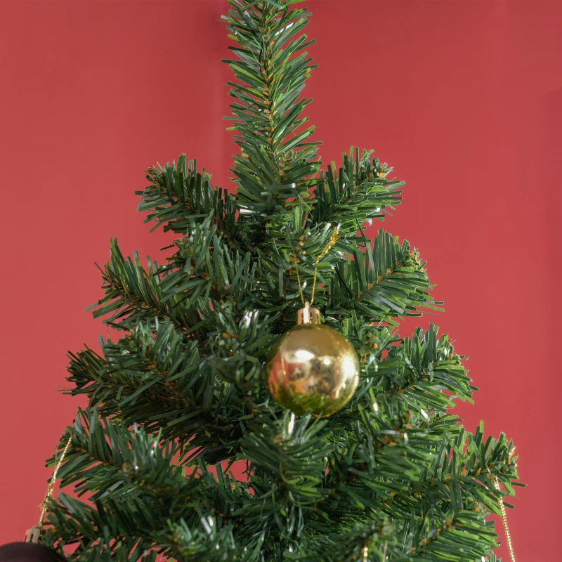 HOMCOM 7FT Pencil Christmas Tree, Artificial Christmas Tree with Automatic Open for Home Party, Green