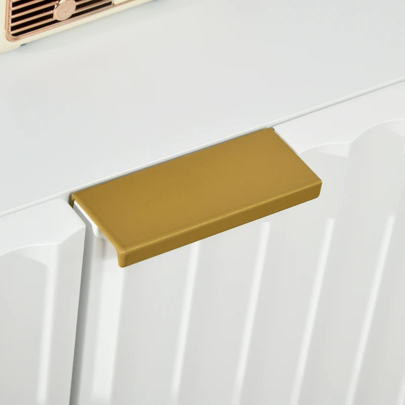 HOMCOM Modern Storage Cabinet Sideboard Buffet Cabinet with Gold Legs for Living Room Dining Room Hallway White