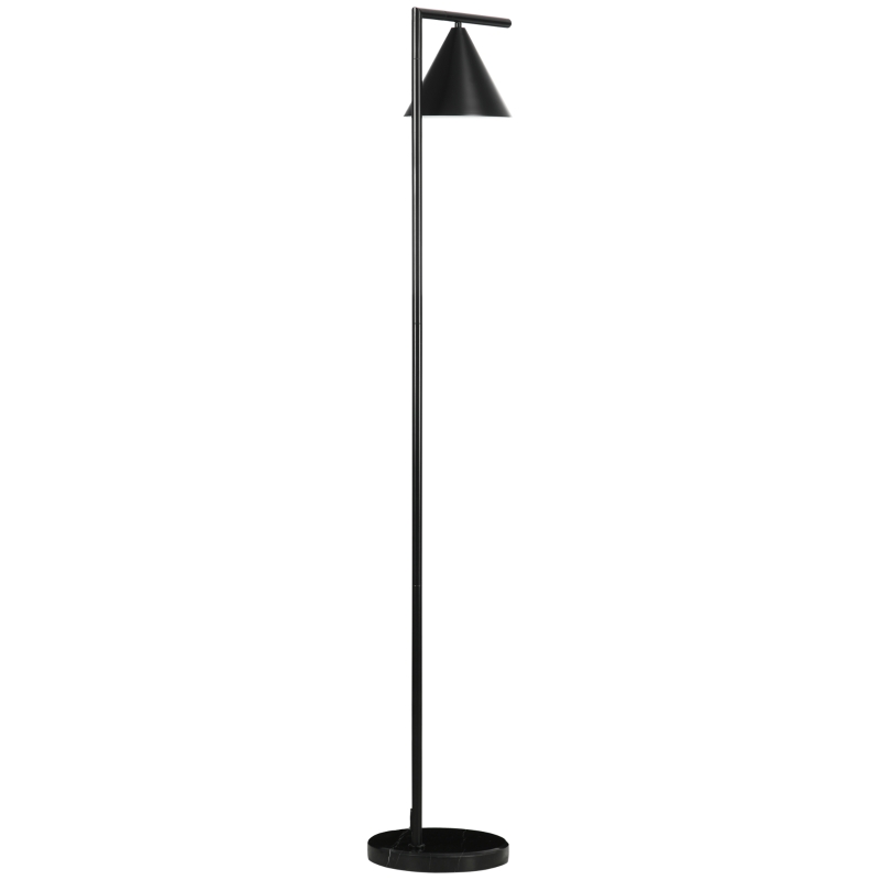 HOMCOM Floor Lamps for Living Room Bedroom Lighting, Modern Adjustable Standing Lamp, 13.75"x10.25"x60.25", Black