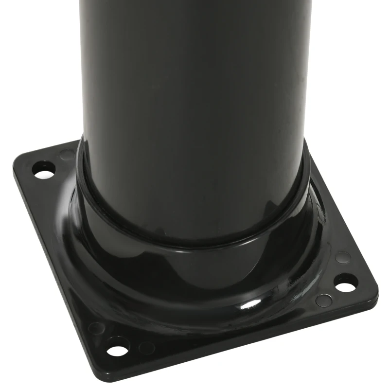 Outsunny 5.3 Gallons Solar Shower with Rotating Rainfall, Temperature Adjustment, 2 Section Outdoor Shower for Backyard, Black