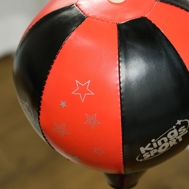 Qaba Height Adjustable Punching Bag for Kids w/ Stand & Boxing Gloves for 5-10 Years, Red