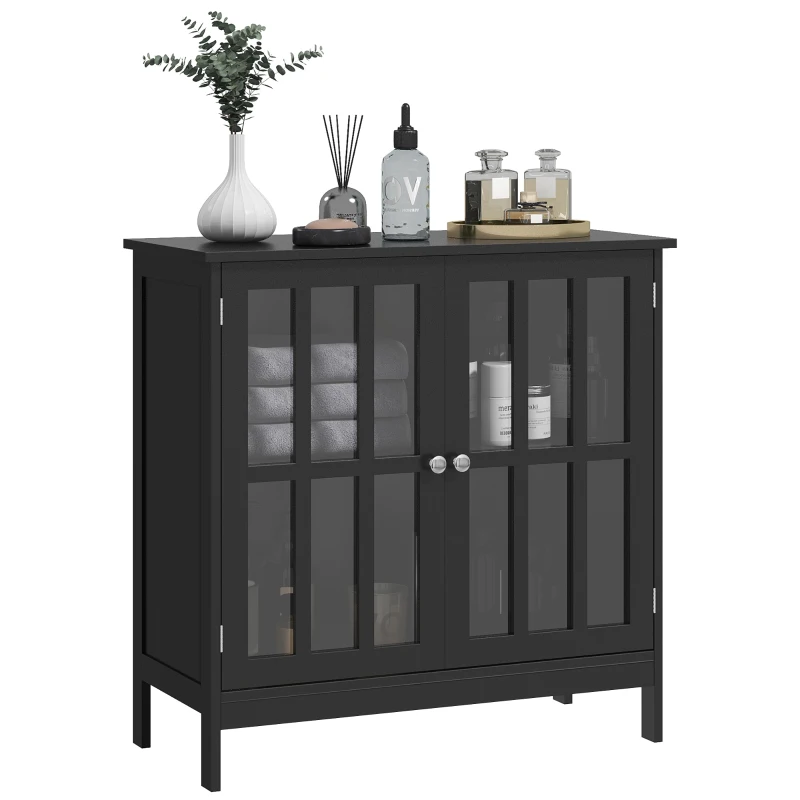 kleankin Kitchen Buffet Cabinet with 2 Doors, Modern Sideboard for Dining Room, Hallway, Living Room, Black