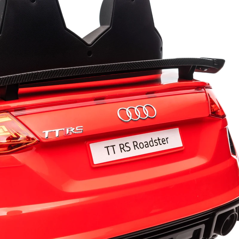 Aosom 6V Kids Electric Ride On Car, Licensed Audi TT RS with Suspension System and Remote Control, Horn, 5 Songs, Lights, MP3 Player, Red