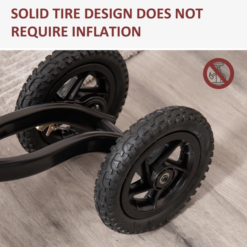 HOMCOM Knee Walker, Foldable Steerable Medical Knee Scooter, Crutch Alternative with Braking System, Storage Bag for Foot Injuries, Black