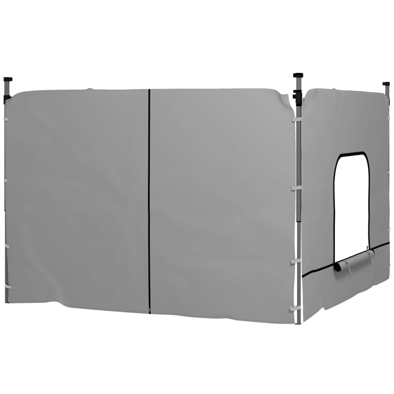 Outsunny Instant Canopy Sidewall with Zipper and Mesh Window for 10 x 10 ft Straight Leg Pop Up Canopies, 2 Pack Sidewall Only