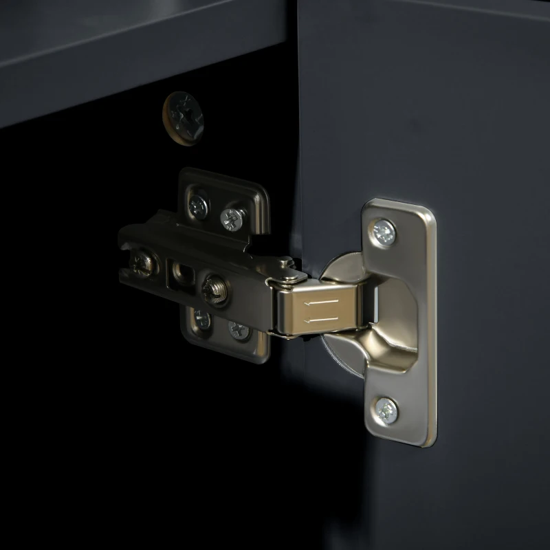 HOMCOM Modern Storage Cabinet Sideboard Buffet Cabinet with Gold Legs for Living Room Dining Room Hallway Black