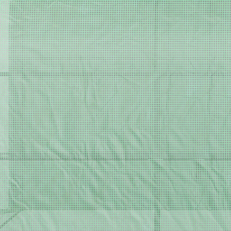 Outsunny Walk-in Wall Lean-to Greenhouse, 10' x 5' x 7' Outdoor Gardening Green House with PE Cover, Windows, Shelves and 2 Zipper Doors, Green