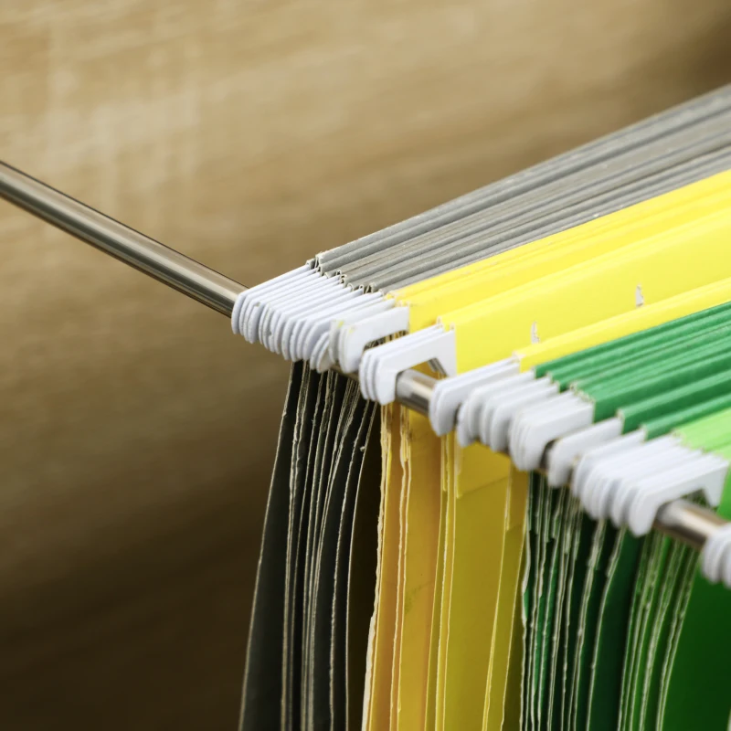 Vinsetto Lateral Filing Cabinet, 2 Drawers File Cabinet with Hanging Bars for A4 and Letter Size, Printer Stand for Home Office, Natural Tone