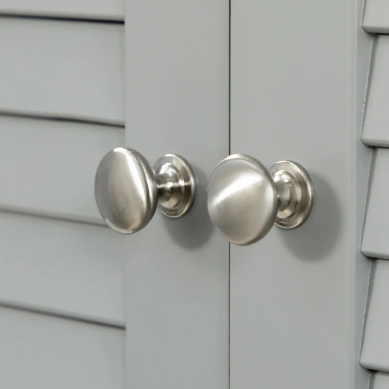 HOMCOM Tall Narrow Bathroom Storage Cabinet with Doors and Shelf Adjustability, Freestanding Linen Cabinet with 2 Cabinets and Countertop, Gray