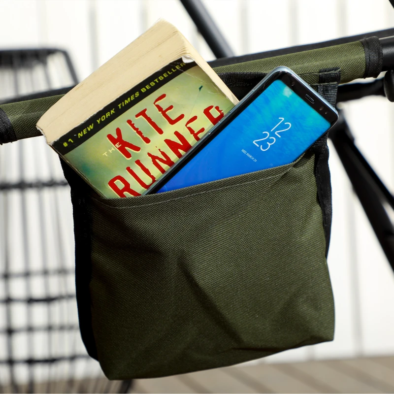 Outsunny Folding Fishing Chair, 330 lb Heavy Duty Camping Chair with Reclining Backrest, Footrest, Adjustable Legs, Dark Green