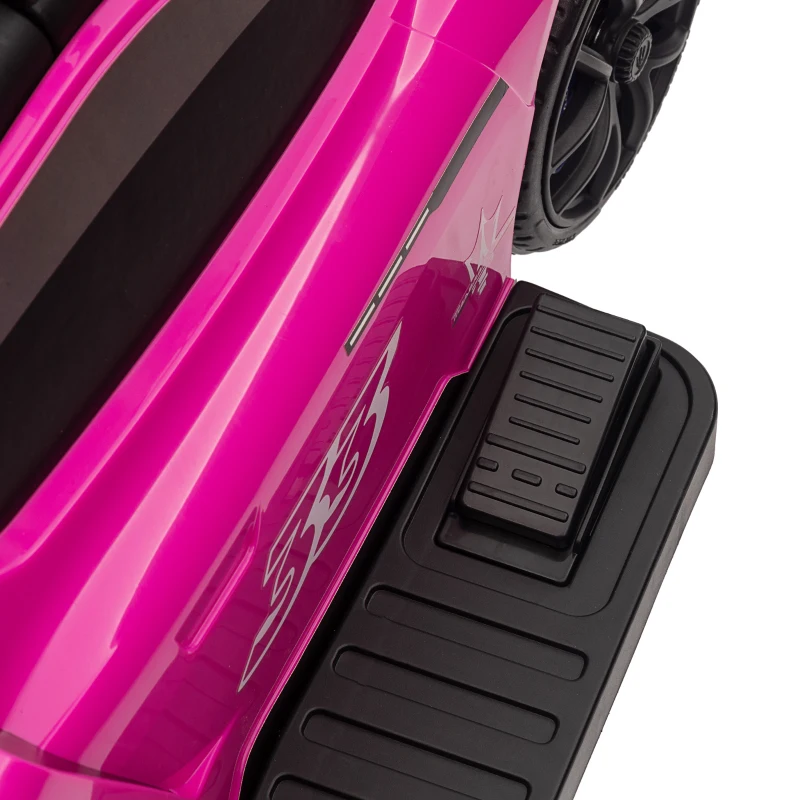 Qaba 6V Maserati GT2 Licensed Electric Car for Kids, Ride on Car with Under Seat Storage, LED Headlights Music, Pink