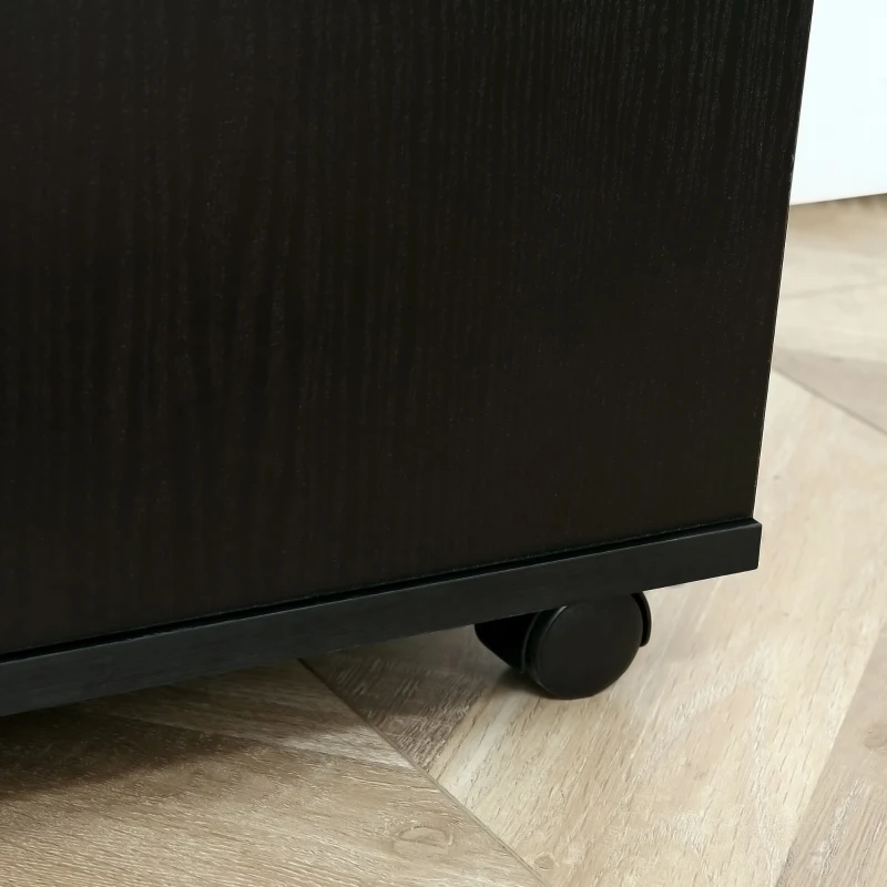 HOMCOM Printer Stand, Storage Cabinet with Drawer, Open Storage Shelves, for Home or Office Use, Black