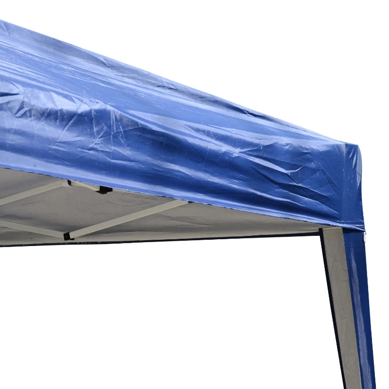Outsunny 10' x 10' Easy Pop Up Canopy Gazebo Party Tent Shelter - Blue