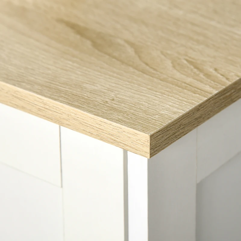 HOMCOM Storage Cabinet with Doors, Cupboard Organization with 2 Adjustable Shelves, Storage Solution for Living Room, Bathroom