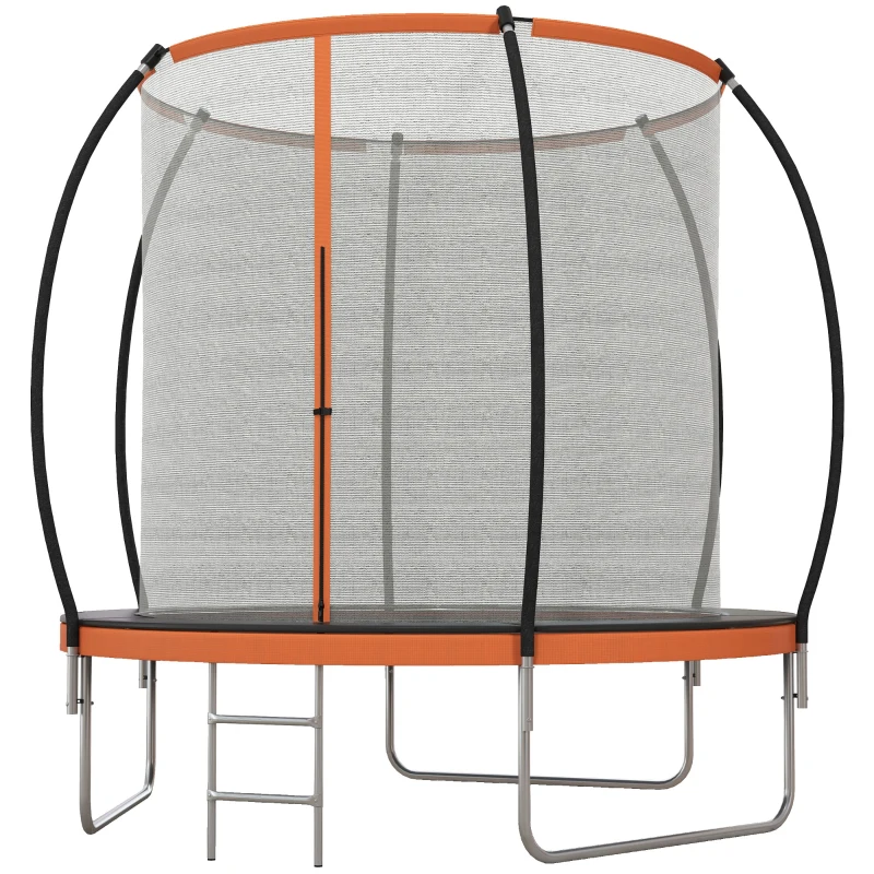 Soozier 10ft Outdoor Trampoline with Enclosure Net and Ladder, Backyard Fitness Trampoline for Teens and Adults