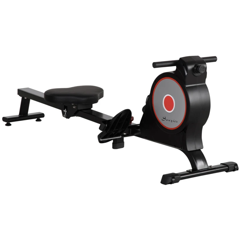 Soozier Magnetic Rowing Machine, Foldable Rower with 8 Level Resistance, Digital Monitor & Transport Wheels for Home Gym