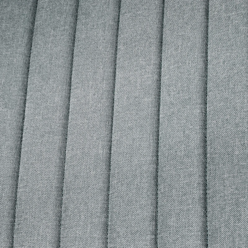 HOMCOM Criss Cross Chair, Wide Armless Office Chair, Fabric Computer Desk Chair with Adjustable Height, Gray