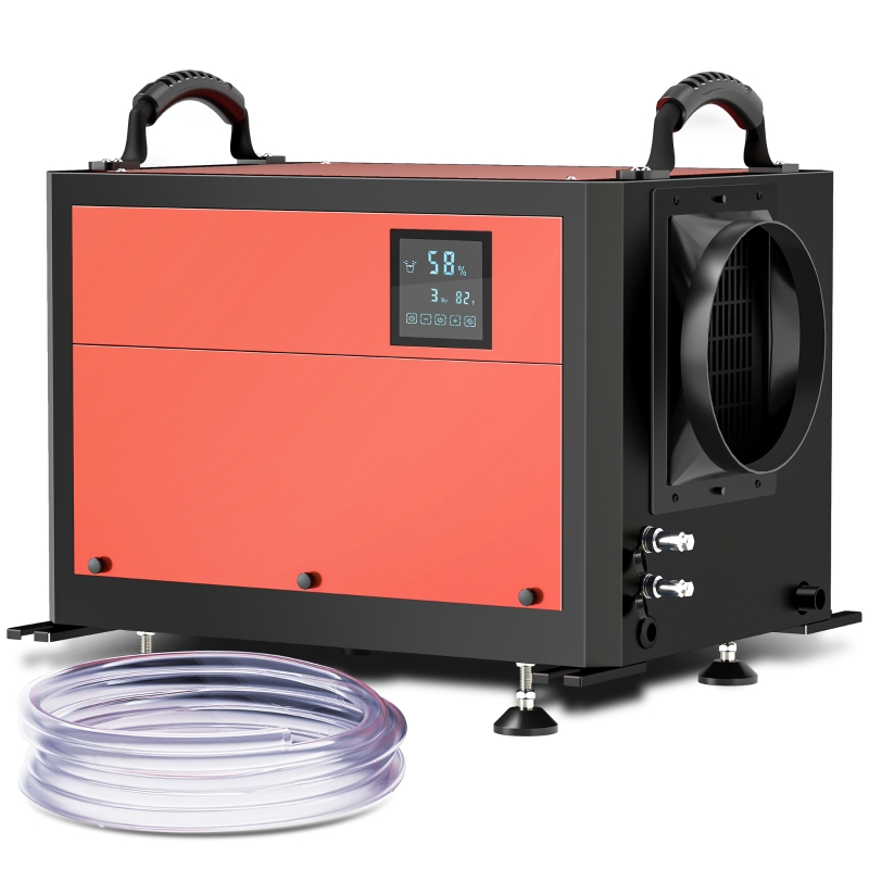 DURHAND 110 Pints Crawl Space Dehumidifier with Drain Hose