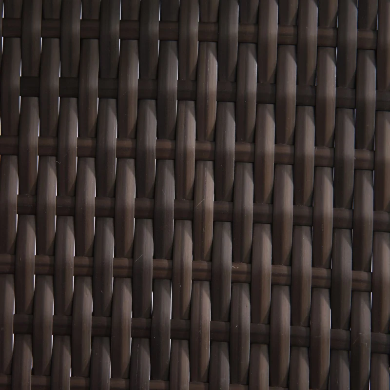 Outsunny Outdoor Patio Loveseat Conversation Furniture Set, Cushions & Built-in Coffee Table, Small 2-in-1 2 Person Seating for Front Porch, Balcony, Brown