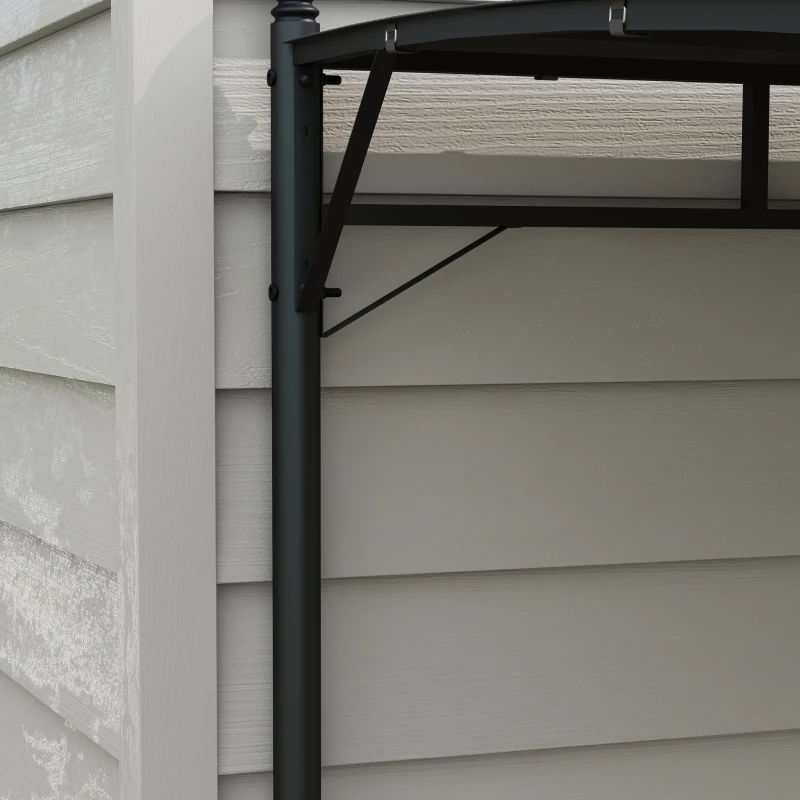 Outsunny 10' x 13' Outdoor Pergola with UV30+ Protection Canopy and Steel Frame for Porch, Patio, Deck, Backyard, Dark Grey