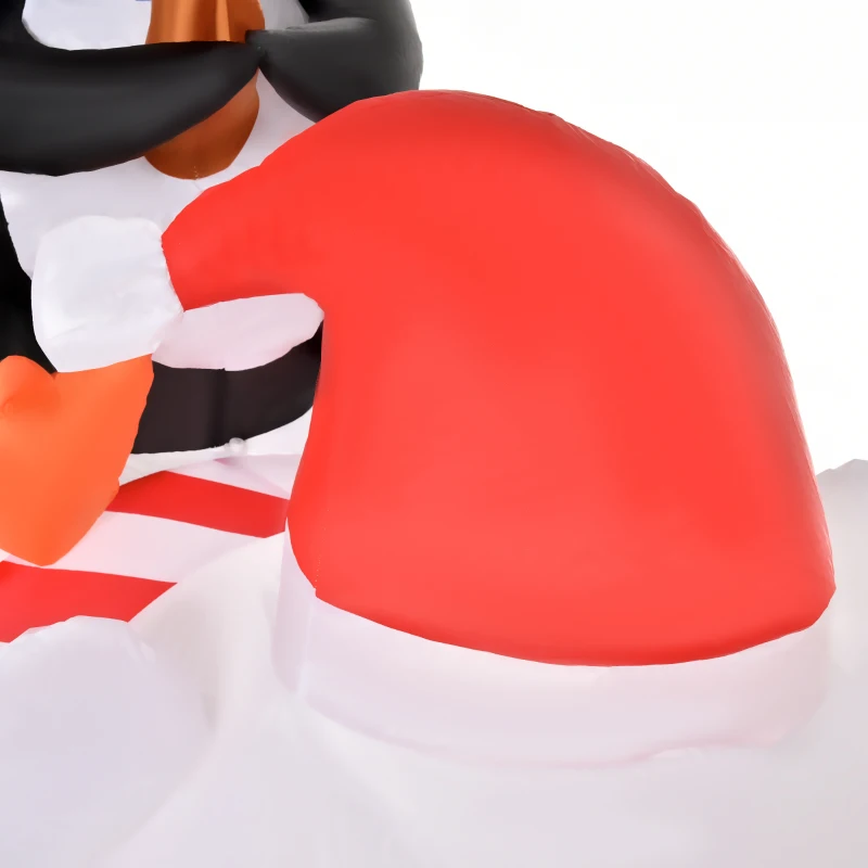 HOMCOM 7ft Christmas Decoration with Polar Bear and Two Penguins Inflatable Santa Decor Easy Set-Up Blow UP Decoration for Holiday Yard