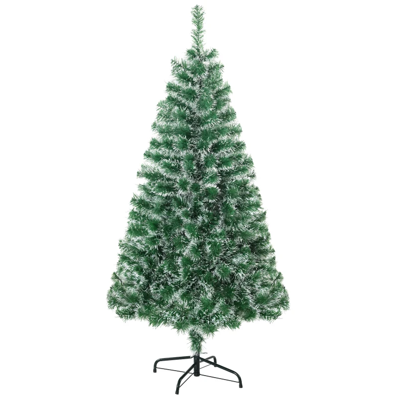HOMCOM 6FT Indoor Christmas Tree Artificial Decoration Xmas Gift with Metal Stand 375 Tips