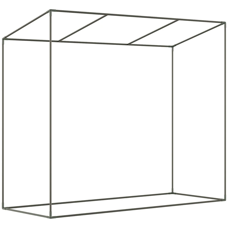 Outsunny 6.6' x 2.5' x 5.5' Patio Hot House, Walk-in Garden Greenhouse with Steel Frame, Door, Window for Balcony, Patio, White