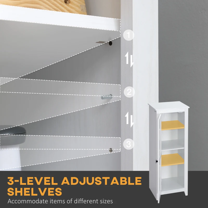 HOMCOM 48" Farmhouse Kitchen Pantry Storage Cabinet with Barn Door, Kitchen Pantry Cabinet with Adjustable Shelves, White