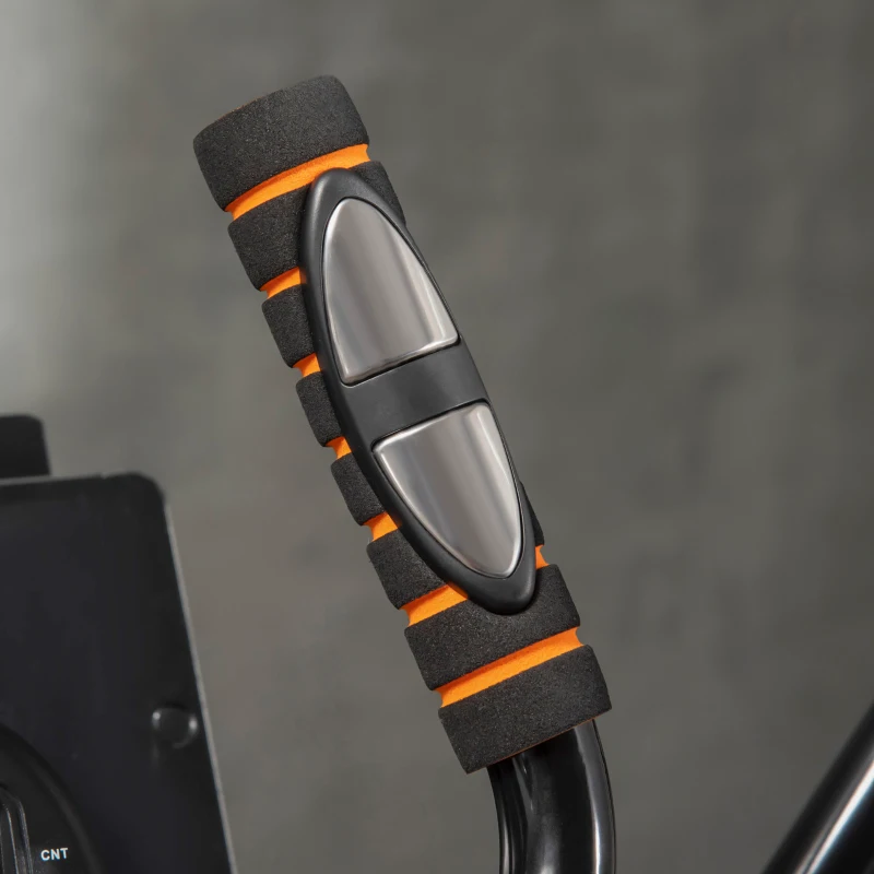 Soozier Gazelle Glider Air Walker Exercise Machine Elliptical Trainer with Four Resistance Levels, LCD Monitor, Heart Rate Sensor, Two Wheels