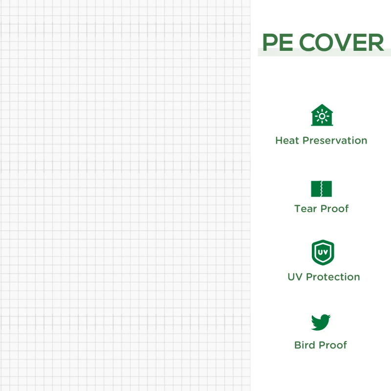 Outsunny 6' x 3' x 3' Portable Tunnel Greenhouse Outdoor Garden Mini with Large Zipper Doors & Water/UV PE Cover White