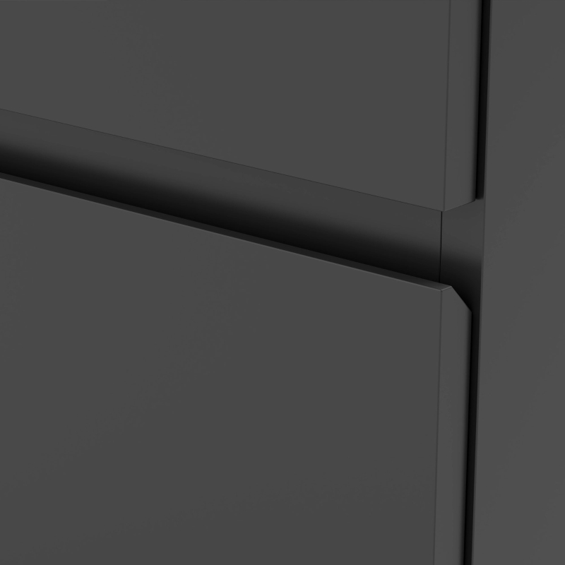 HOMCOM 4 Drawer Chest Storage Cupboard Freestanding Drawer Unit, Black