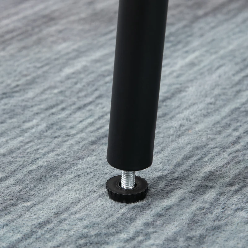 HOMCOM Bar Stools Set of 2, Upholstered Counter Height Bar Chairs, Kitchen Stools with Steel Legs