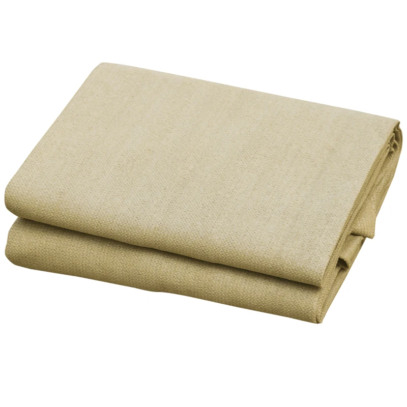 Outsunny Triangle 16.4' Canopy Sun Sail Shade Garden Cover UV Protector Outdoor Patio Lawn Shelter with Carrying Bag (Sand)